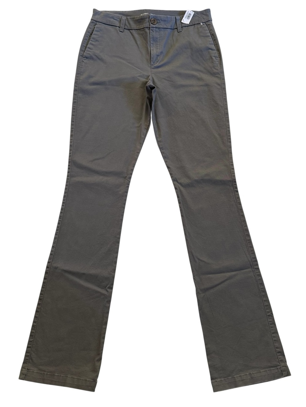 NWT Old Navy Women’s Grey Chino Pants Bootcut Size 8 Tall Business Casual
